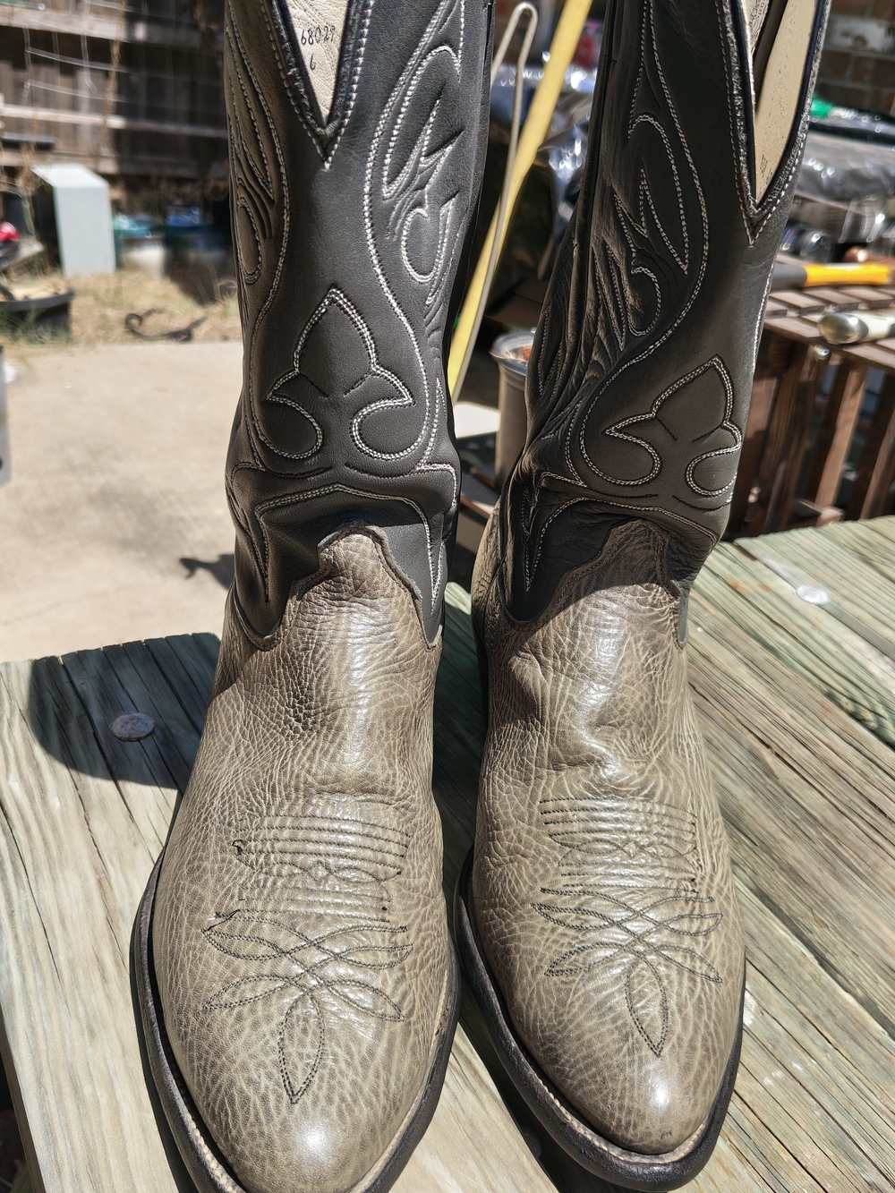 Olathe Bullhide Boots Grey